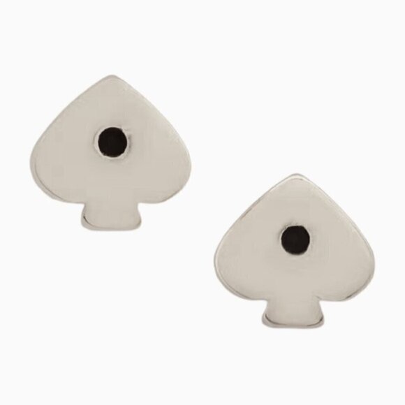 KATE SPADE • Silver Stencil Scalloped Crystal Earrings - Picture 4 of 4